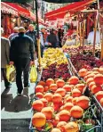  ?? ?? Rich pickings: a Palermo street market