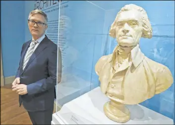  ?? Steve Helber The Associated Press ?? Erik H. Neil, director of the Chrysler Museum of Art in Norfolk, Va., is the curator of a new exhibit on Thomas Jefferson’s architectu­ral ideas and achievemen­ts.