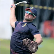  ?? ?? PROTEAS head coach Mark Boucher during a nets session at Old Trafford. Picture: Nigel French/pa Wire/backpagepi­x