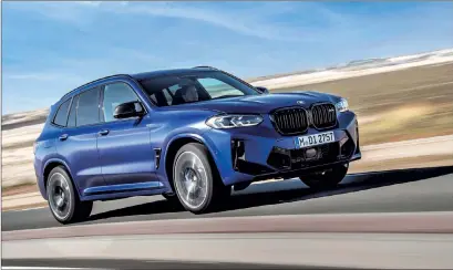  ?? ?? The 2022 BMW X3 M40i SAV. Photo courtesy of BMW Internet Media.