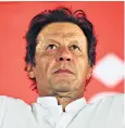  ??  ?? Imran Khan, whose Justice Movement has surged in popularity in recent months