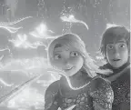  ??  ?? Young Hiccup has stars in his eyes, too, for warrior Astrid (America Ferrera).