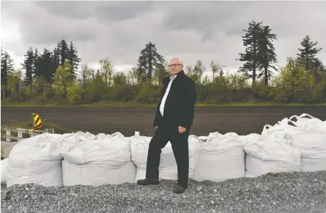  ?? NICK PROCAYLO ?? Abbotsford Mayor Henry Braun says the community can't possibly pay for the costly flood protection plan by itself given the size of its property tax base.