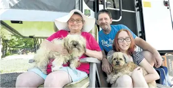  ?? CHERYL CLOCK/STANDARD STAFF ?? The Cutlers are camping. Karen Cutler, 52, of Welland is living with cancer and began palliative care earlier this year. Palliative care does not mean there is not hope. Indeed, it helps people live the fullest, the best they can with a lifelimiti­ng illness.