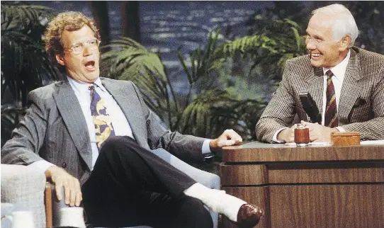  ?? BOB GALBRAITH/THE ASSOCIATED PRESS ?? David Letterman didn’t land his dream job of taking over for Johnny Carson on The Tonight Show — so he created his own legacy.
