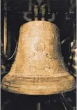  ?? FOTO: MUSEUM HERISAU ?? Große Glocke von Herisau mit dem Medaillon von Papst Benedikt XIV.