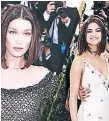  ??  ?? Bella Hadid no quiere vivir tras la sombra de selena.