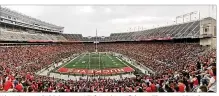  ??  ?? Ah … the good old days … with fans, lots of them. The 2018 Ohio State spring game on April 14 at Ohio Stadium in Columbus.