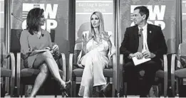  ?? PATRICK SEMANSKY/AP ?? Ivanka Trump, center, speaks at a roundtable in July to announce the first batch of grants that are part of an initiative to help women in developing countries advance economical­ly.
