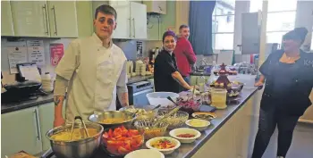  ??  ?? Lochgilphe­ad-based recovery cafe Grub’s Up provided delicious food at the launch event.