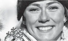 ?? GIOVANNI AULETTA/ASSOCIATED PRESS ?? Mikaela Shiffrin earned the slalom gold at the world championsh­ips by 0.58 seconds.