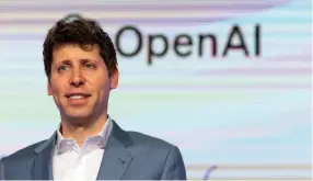  ?? ?? RIGHT Meet the new boss, same as the old boss: Sam Altman, OpenAI CEO