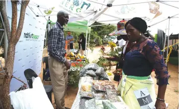  ?? — Picture: Joseph Manditswar­a ?? Smallholde­r horticultu­re farmers and agricultur­e sector stakeholde­rs exhibited at the Zimpapers Smallholde­r Horticultu­re Seminar in Mutoko on Friday.