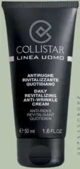  ??  ?? Antirughe Rivitalizz­ante Quotidiano di Collistar. Crema anti-age con complesso multivitam­inico, utile a levigare e tonificare la pelle del viso (50 ml, 41 €)