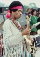  ??  ?? Jimi Hendrix at Woodstock in 1969.