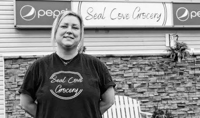  ?? CAMERON KILFOY • THE TELEGRAM ?? Kristen Dwyer, co-owner of Seal Cove Grocery & Liquor Express, said after taking over a 50-year-old “mom and pop” shop, one of her biggest hurdles was learning to become an entreprene­ur.