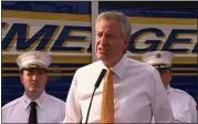  ?? THE ASSOCIATED PRESS ?? Mayor Bill de Blasio is calling for a “full investigat­ion” into the power outages in New York following this weekend’s high temperatur­es.