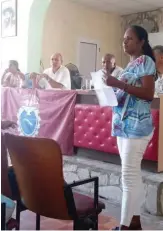  ?? | foto: Cortesía de la CTC de Santiago de Cuba ?? En los encuentros sindicales se dice Sí por el Código de las Familias.