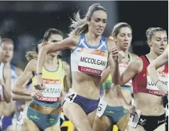  ??  ?? Eilish Mccolgan running for Scotland at Commonweal­th Games.