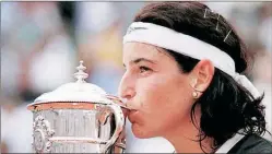  ??  ?? Arantxa Sanchez won her first Grand Slam, the French Open, at 17.