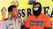  ?? EDI SUDRAJAT/JAWA POS ?? NEKAT: Ganda Wijaya Kusumaward­ana alias Gandos ditahan di Polsek Krian karena terlibat pencurian.