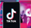  ??  ?? Social media app TikTok.