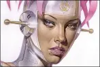  ??  ?? Sorayama’s stylised female subjects are enhanced further with the artist’s extensive airbrush skills.