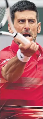 ?? ?? PARIS MATCH: Novak Djokovic, left, and Rafael Nadal could meet in the quarter-finals.