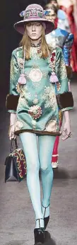  ??  ?? Alessandro Michele’s Chinese fantasy for Gucci (FW 2016-17)