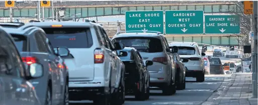  ?? LANCE MCMILLAN TORONTO STAR ?? The city is advising Torontonia­ns to plan trips downtown ahead of time and use other modes of transport whenever possible.