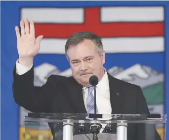  ?? - La Presse canadienne: Dave Chidley ?? Le premier ministre Jason Kenney a pris la parole en réponse aux résultats de l’examen de la direction du Parti conservate­ur uni.