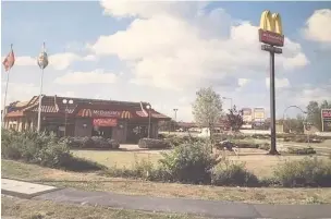  ??  ?? Mcdonalds at Parc Trostre during the early 1990s