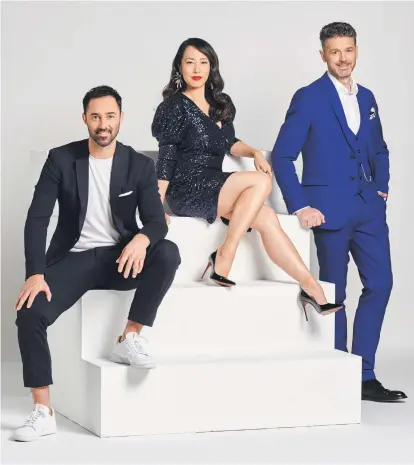  ??  ?? Fresh faces: MasterChef­Australia’s new judges Andy Allen, Melissa Leong and Jock Zonfrillo.