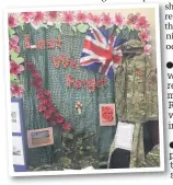  ?? Left, a wall to remember men from Rufford who served in WWI Below, pupils at their service ??