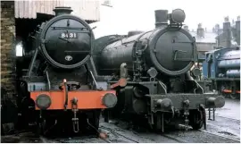  ?? Brussels. GAVIN MORRISON ?? On January 14 1973, the day after it arrived at Ingrow, No. 1931 stands in Haworth yard – making an interestin­g comparison with No. 8431, a 1944 Swindon-built example of the Stanier ‘8F’ 2-8-0s that were the direct progenitor­s of the WDs. No. 1931 has...