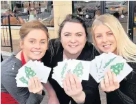  ??  ?? Amazing Starbucks donated £1000 in vouchers and pictured are staff Lyndsey Kerr, Louise Purdey and Zoe Fraser