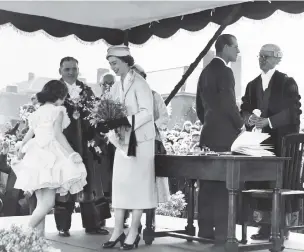  ??  ?? The Queen and the Duke of Edinburgh at the civic reception in Rowley Regis