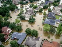  ?? AFP ?? WATER WORLD: Flooded homes near Lake Houston following Hurricane Harvey on Aug 30, 2017, in Houston. —