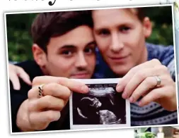  ??  ?? Ultrasound: The photo they posted to announce they were expecting a child