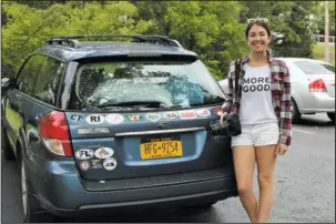  ?? The Sentinel-Record/Grace Brown ?? ONE STATE AT A TIME: Mary Latham, of New York, spent a short time in Hot Springs while on her cross country road trip. She is independen­tly traveling to 50 states, while collecting uplifting stories for her book.