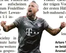  ?? Foto: dpa ?? Arturo Vidal freut sich über sei ne beiden Treffer gegen den FC Arsenal London