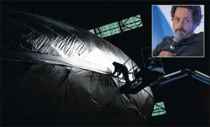  ?? PICTURE: AP ?? NEW ZEPPELIN: A lot of work goes into building an airship. Inset: Sergey Brin.