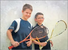  ??  ?? Courting success: Kobe Fleming, 10, and Joe Smythe, 9, are the rising young stars at Mana Squash Club.