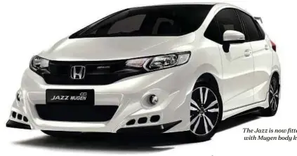  ??  ?? The Jazz is now fitted with Mugen body kit.