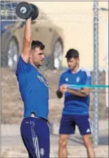  ??  ?? Álvaro Giménez, en un entrenamie­nto.
