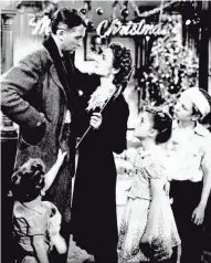  ?? NBC ?? George (James Stewart, left) and Mary Bailey (Donna Reed, center) face a tumultuous Christmas Eve in “It’s a Wonderful Life.”
