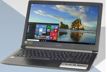  ??  ?? ABOVE No all-metal finish, but the Aspire 5 has the look and feel of a high-quality laptop