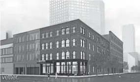  ?? VETTER ARCHITECTS ?? Plans have been revived for the 32-room Kinn MKE Guesthouse at 600 N. Broadway.