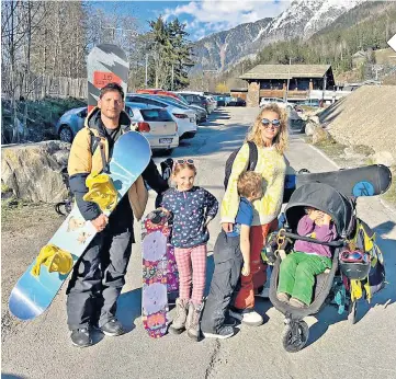  ?? ?? Tom and Rowena Giffard Took their son Alexander – who has Down’s Syndrome – out of a special needs infant school for a holiday at Morzine in France when the resort was less busy