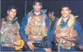  ?? HT PHOTO ?? Keshav Singh Gurjar (centre), who is a former commando of the National Security Guard.